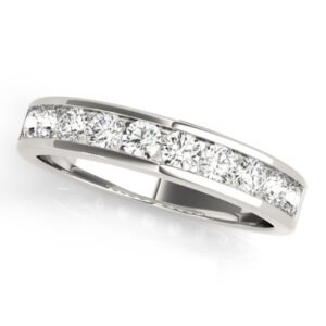 Channel Set Wedding Band