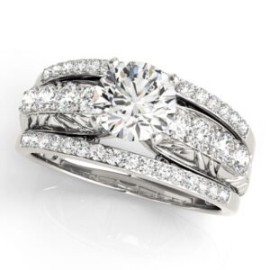 Multirow Filigree Engagement Rings