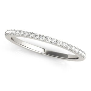 Single Row Prong Set Wedding Bands