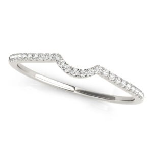 Single Row Curved Wedding Band