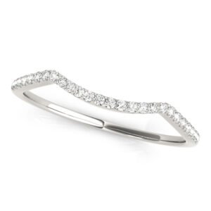 Single Row Curved Wedding Band