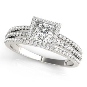 Vintage Multirow Halo Engagement Ring
