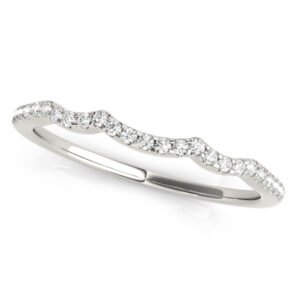 Single Row Curved Wedding Band