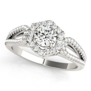 Split Shank Halo Engagement Rings
