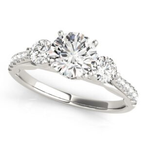 3-Stone Single Row Engagement Ring