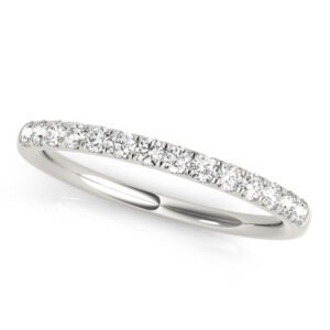 Straight Split Prong Wedding Band