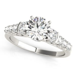 Single Row Prong Engagement Ring