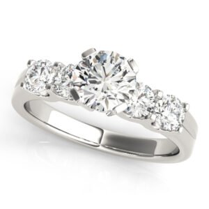 Single Row U-Prong Engagement Ring