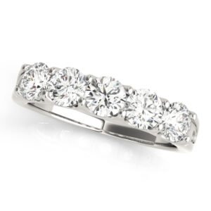 5-Stone Shared-Prong Wedding Band