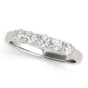 5-Stone Shared-Prong Wedding Band
