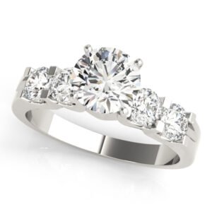 Single Row Prong Set Engagement Rings