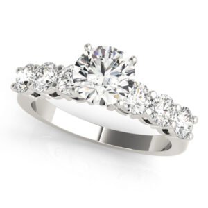 Shared Prong Engagement Ring