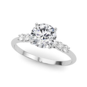 Single Row Trellis Engagement Ring