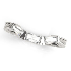 Fancy Shape Baguette Filigree Wedding Bands