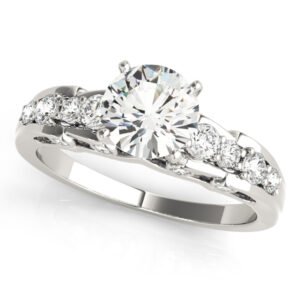 Single Row Prong Set Engagement Rings