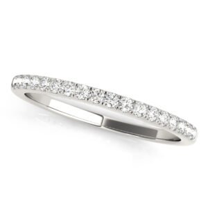 Single Row Prong Set Wedding Bands