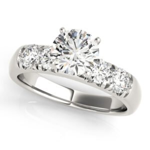Single Row French Cut Engagement Rings