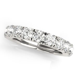 French Cut Prong Wedding Band