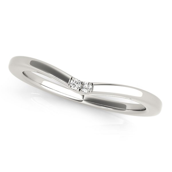 2-Stone Curved Wedding Bands