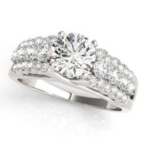 Multirow Pavé Engagement Rings