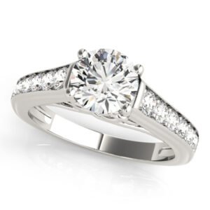 Single Row Love Knot Prong Set Engagement Rings
