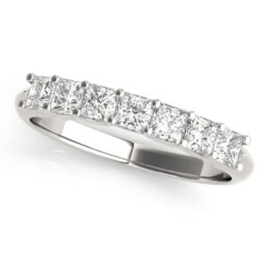 7-Stone Princess Cut Wedding Band