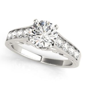 Single Row Prong In Channel Engagement Ring