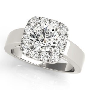 Round Halo Engagement Ring