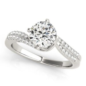Bypass Double Row Engagement Ring