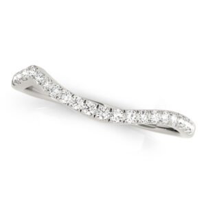 Split Prong Curved Wedding Bands
