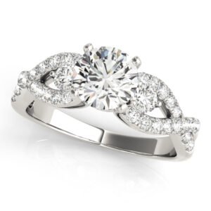 Twisting 3-Stone Engagement Ring