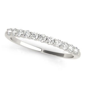 11-Stone Prong Set Wedding Band