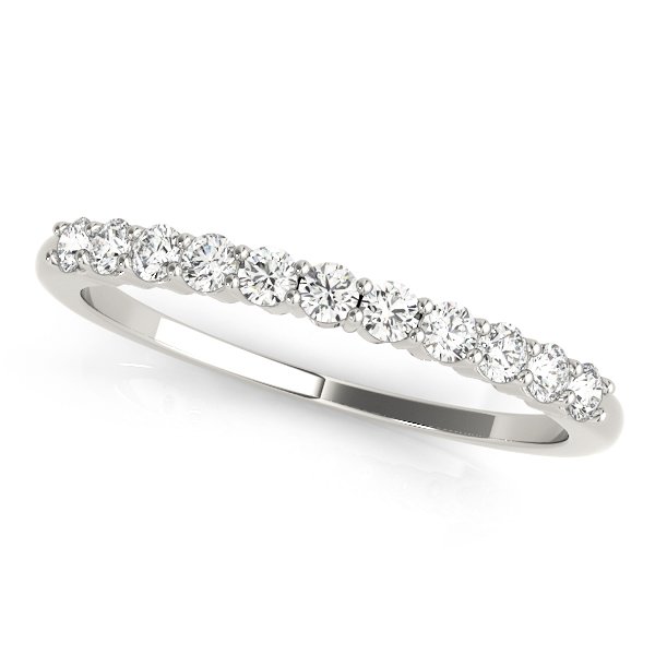 11-Stone Prong Set Wedding Band