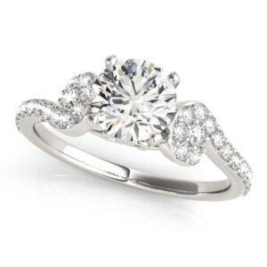 Single Row Prong Set Engagement Ring