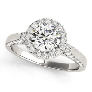 Solitaire Halo Engagement Ring
