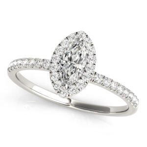 Marquise Halo Engagement Ring