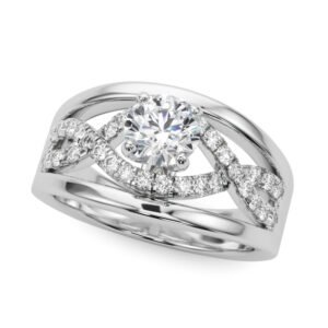 Infinity Twisted Shank Engagement Ring