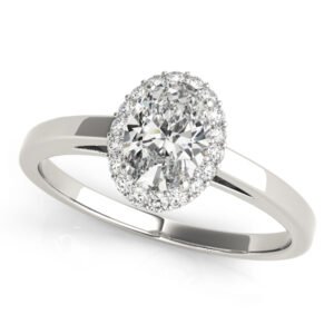 Oval Halo Engagement Ring
