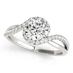 Bypass Split Shank Engagement Ring