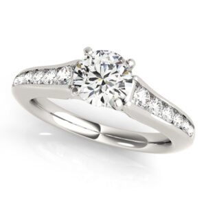 Single Row Cathedral Engagement Rings