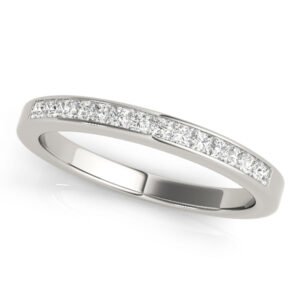 Channel Set Princess Cut Wedding Band