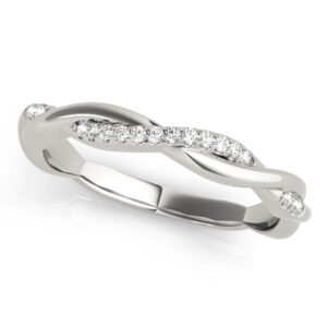 Twisting Diamond Wedding Band