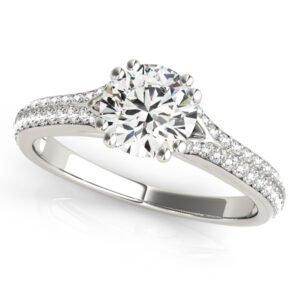 Double Row Pavé Engagement Ring
