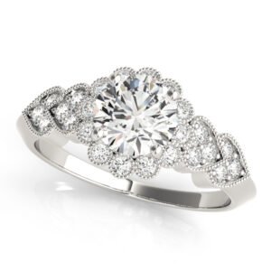 Vintage Milgrain Engagement Ring