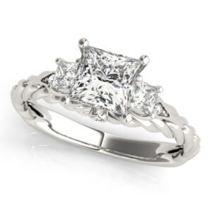 3-Stone Twisted Engagement Ring