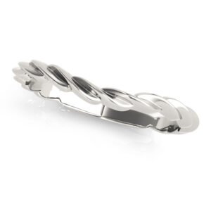 Twisted Shank Curved Wedding Band