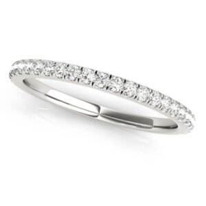 Straight Split Prong Wedding Band