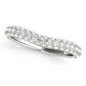 Pavé Curved Wedding Band