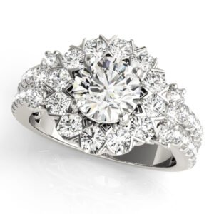 Vintage Accented Halo Engagement Rings
