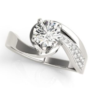 Bypass Accented Engagement Ring